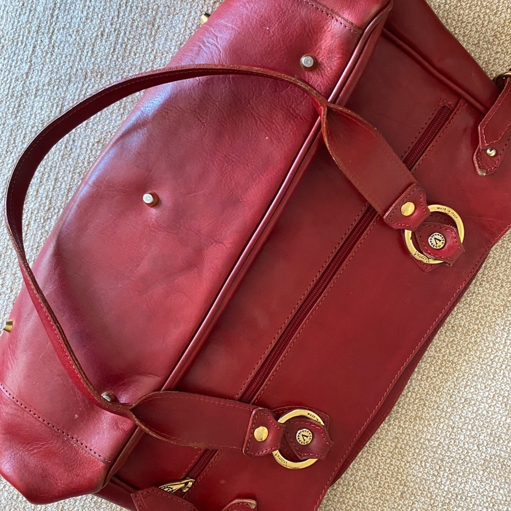 Women’s VALENTINA red leather authentic bag ITALY